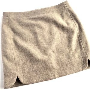 J. Crew Mini Skirt Wool Blend 6 Cream